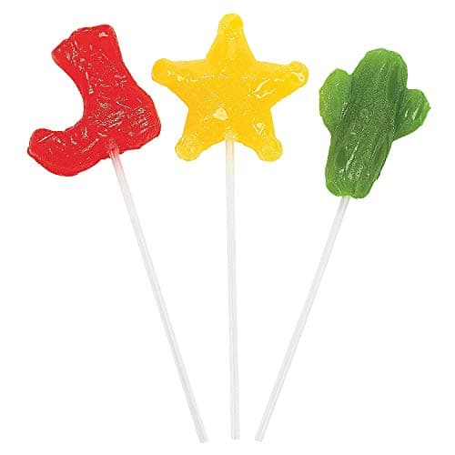 Bright Western Cowboy Suckers Lollipops - 12 pc