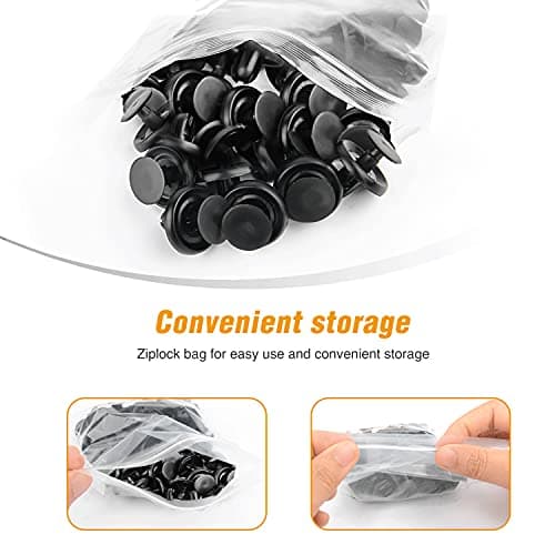 GOOACC 100pcs Push-Type Retainer for Lexus Toyota Body Clips,Splash Shield Clips 90467-07201 Fasteners, Quality Nylon Push Rivets with Bonus Fastener Remover
