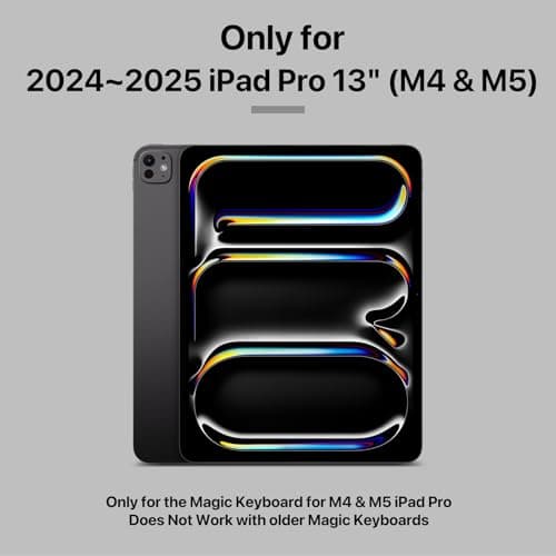 CoverBuddy for 2024 iPad Pro 13" - iPad Pro Case Compatible with Magic Keyboard for iPad Pro (M4), Enhanced Thickness & Heat Dissipation - White (5.0 Leather)