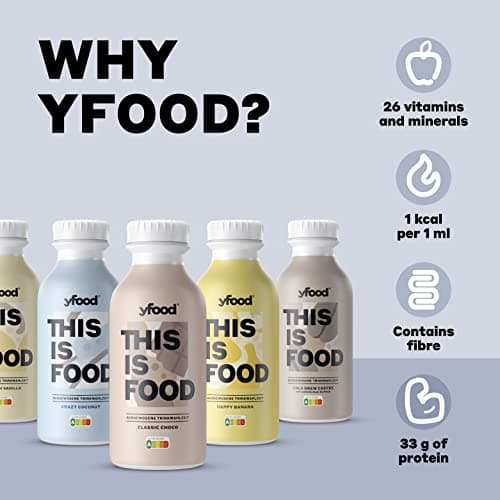 yfood Taster Pack, tasty meal replacement, THIS IS FOOD drink, 34g protein, 26 vitamins and minerals, 5 flavour Taster Pack (5 x 500ml)