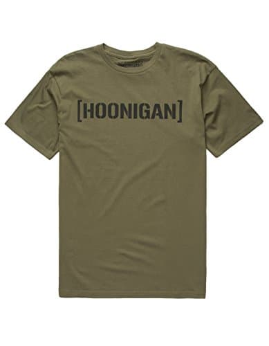 Hoonigan Bracket Logo T-Shirt, Army, X-Large