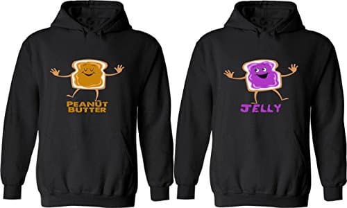 Peanut Butter & Jelly - Matching Couple Hoodies - His and Her Love Sweaters