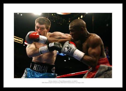 Boxing Framed Ricky Hatton v Floyd Mayweather 2007 Photo Memorabilia