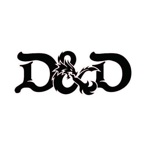 Dungeons and Dragons Black Decal Vinyl Sticker|Cars Trucks Walls Laptop| Black |7.5 x 3 in|LLI668