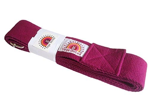 Yoga UnitedYoga Belt, 100% Cotton Belt For Stretching, Pilates, Yoga, 2m Long Strap With Bar Buckle