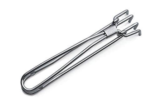 Stainless Steel Wire Tongs, Kitchen Aid Tongs, Silver, 9.5 X 1.5 X 2 Inches