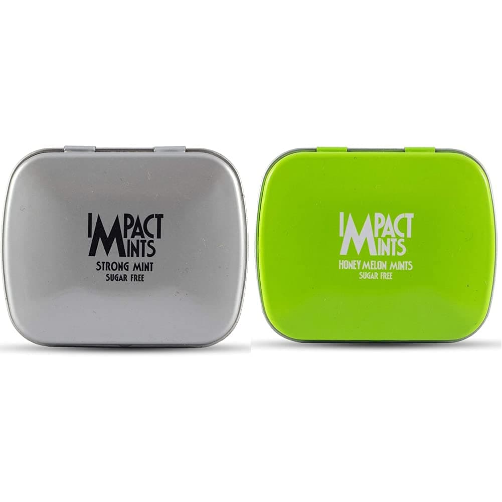 Impact Sugar Free Mints- Strong Mint, 14g & Impact Mints Sugar Free Mints Honey Melon 14g, 14 g
