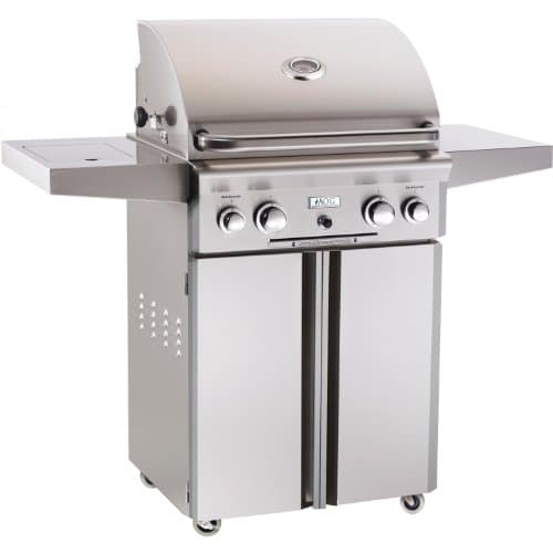 American Outdoor Grill 24 Inch Natural Gas Grill with Rotisserie & Side Burner On Cart
