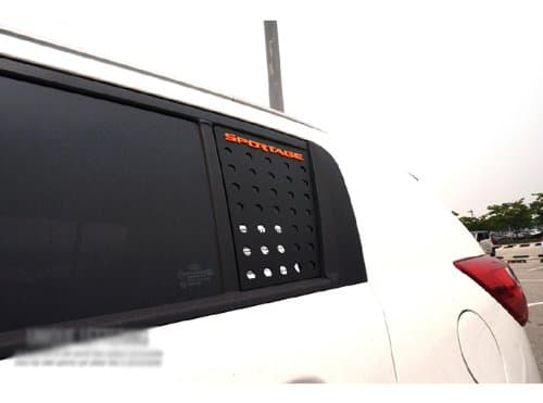 exLED Rear Window Glass Lettering Sports Plate Panel Ver.2 C Pillar 2-pc 1Set for 2011~2015 Kia Sportage (Red)