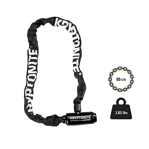 Kryptonite Keeper 585 Bike Chain Lock, 2.7 Feet Long Heavy Duty Anti-Theft Bicycle Chain Lock with Keys for Bike, Motorcycle, Scooter, Bicycle, Door, Gate, Fence