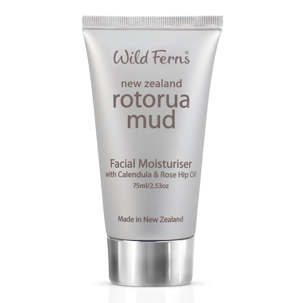 Wild ferns New Zealand Rotorua Mud Facial Moisturiser with Calendula and Rose Hip Oil, 75ml