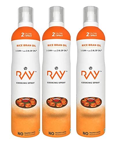 Ray Cooking Spray Oil - Rice Bran Oil - 200 ml Each ( Pack of 3 )