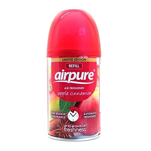 airpure Pure Air Automatic Air Freshener Machine with 2 Refills (Apple Cinnamon), Medium