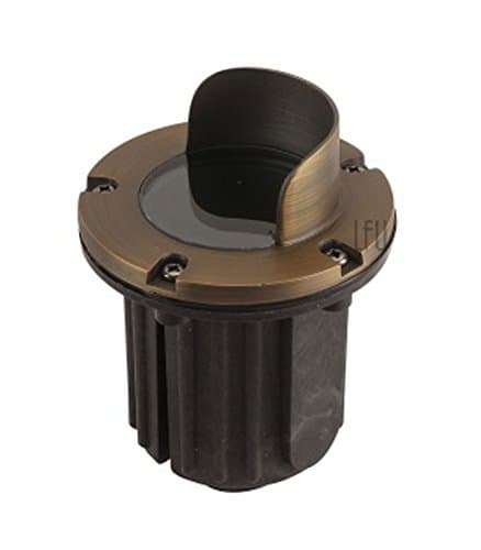 LFU Brass Constructed Miniature Well/In-Ground Light Available. Low Voltage. Antique Bronze Finished. (1, Manchester)