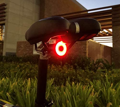 idem Smart Bike Taillight w/Saddle Mount: Auto On/Off w/Motion & Lighting Sensing; 3 Flashing Patterns for Auto/Manual Mode; Deceleration Warning Light; Low Battery Warning (Saddle Mount)