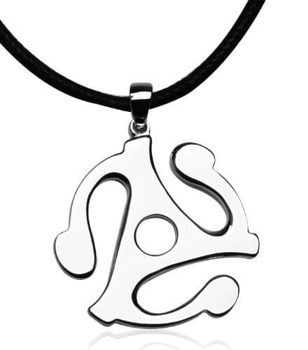 Titanium Steel Survivors 45 Rpm Record Adapter Necklace Pendant Necklace,Survivors 45 Necklace