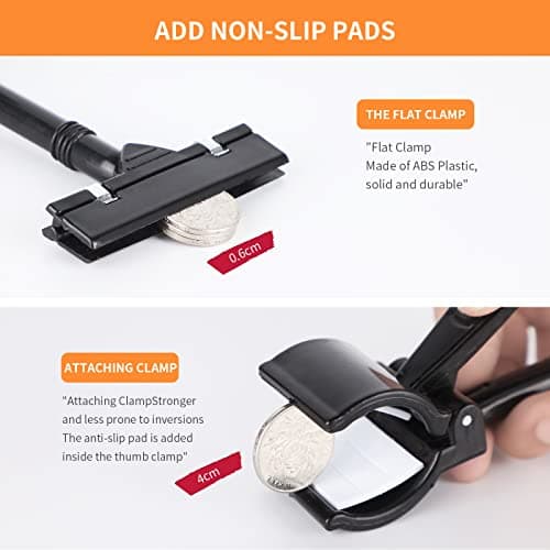 Mlici Sign Clips Merchandise Sign, Plastic Adjustable Clip Sign Holder Stand POP Clamp, 8 Pieces Clip-on Style Double Head Display Clips Rotating Swivel Sign Tag for Shelf Label Card