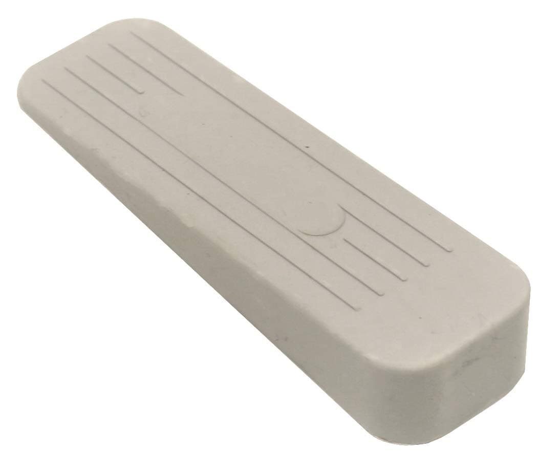 Deluxe Heavy Duty Non-Slip Rubber Door Wedge Stopper (1, Light Grey/Cream)