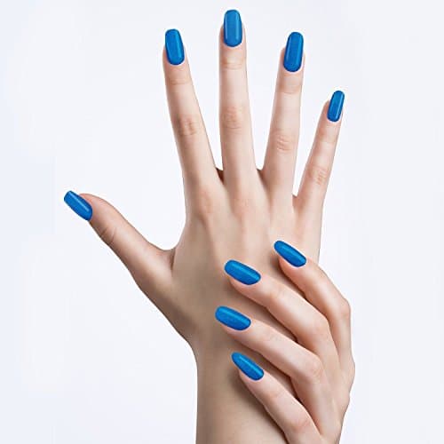 Angel Beauty - Premium Nail Wraps - Blueberry Blue, Real Nail Polish, Art Sticker, Decal Set, Gel & Remover Free, Includes 20 Nail Wraps with Different Sizes for Fingers or Toes