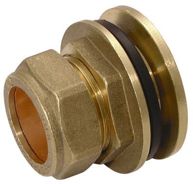 28MM OD TANK CONNECTOR & WASHER - Tank Connectors and Washers (Brass compression fittings, metric)