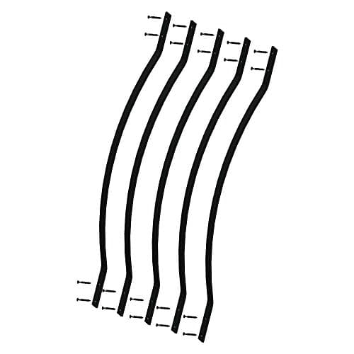 32.25-inch Aluminum Bow Facemount Baluster Black Smooth- 5 Pack