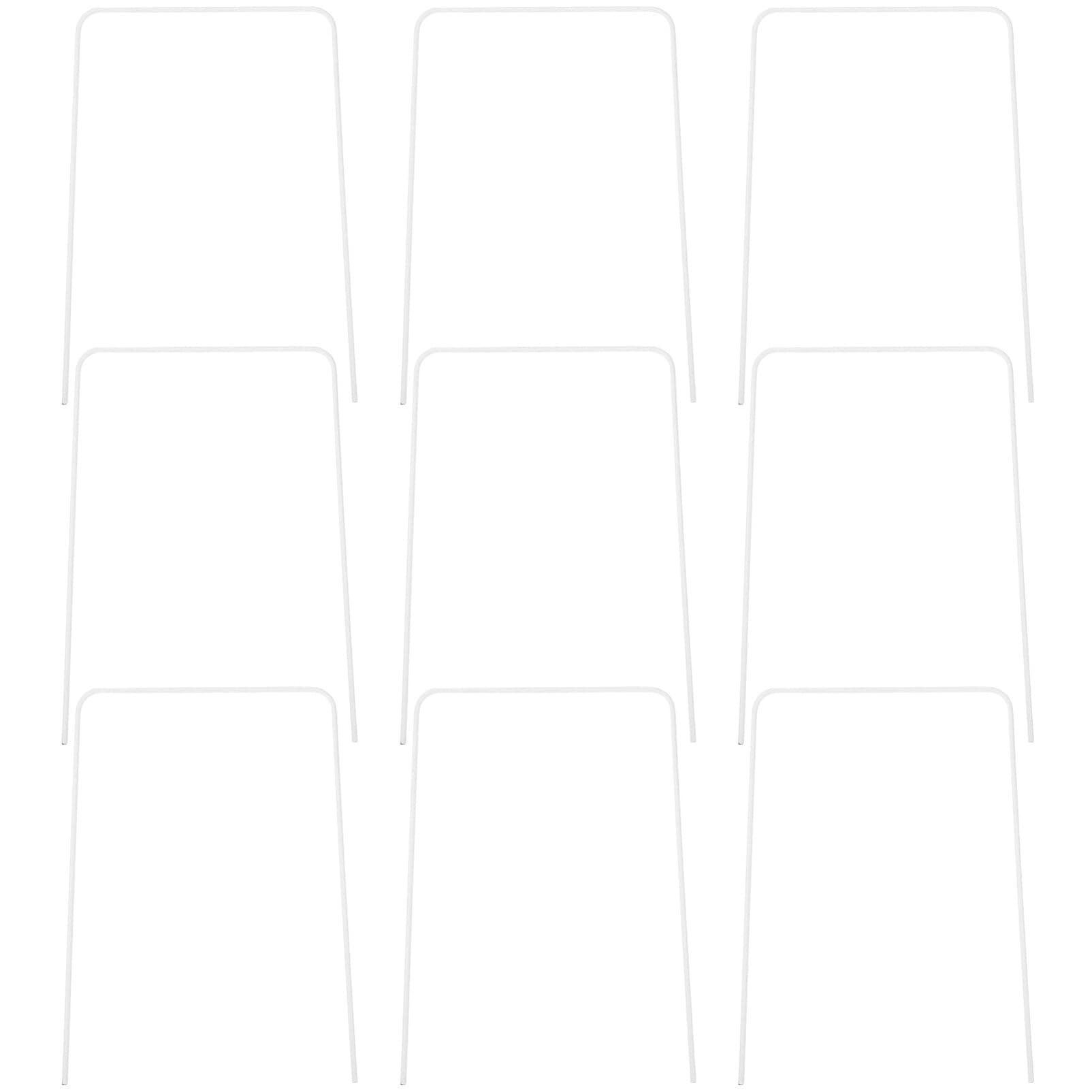 BESPORTBLE White Croquet Gates 9pcs Croquet Wickets Square Croquet Arches Replacement Metal Croquet Hoops Wickets for Family Lawn Backyard Outdoor Game Accessories Croquet Wire Hoops