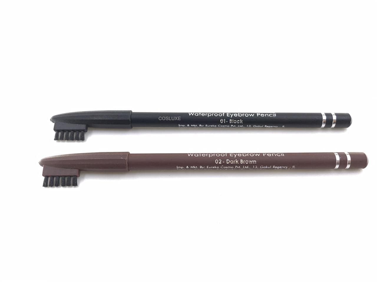 WaterProof Eyebrow Pencil with Brush (Black, Dark Brown) (COLORS COSMETICS)