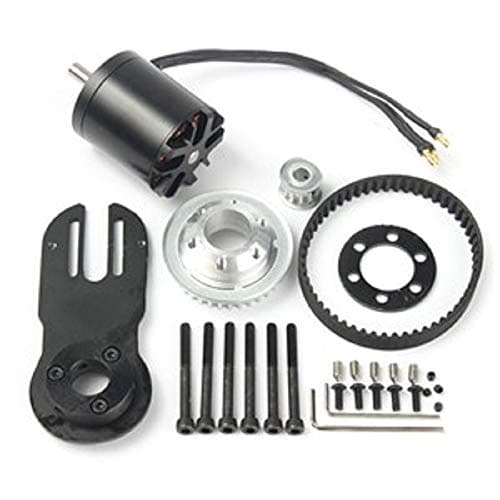Nrpfell 83mm Electrical Skateboard 1800W Motor 5M Gear 270mm Belts Kit and Motor Mount Parts Riserpad