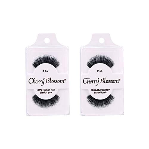 Cherry Blossom False Eyelashes Style #66 100% Human Hair Eyelashes (2 Pair)