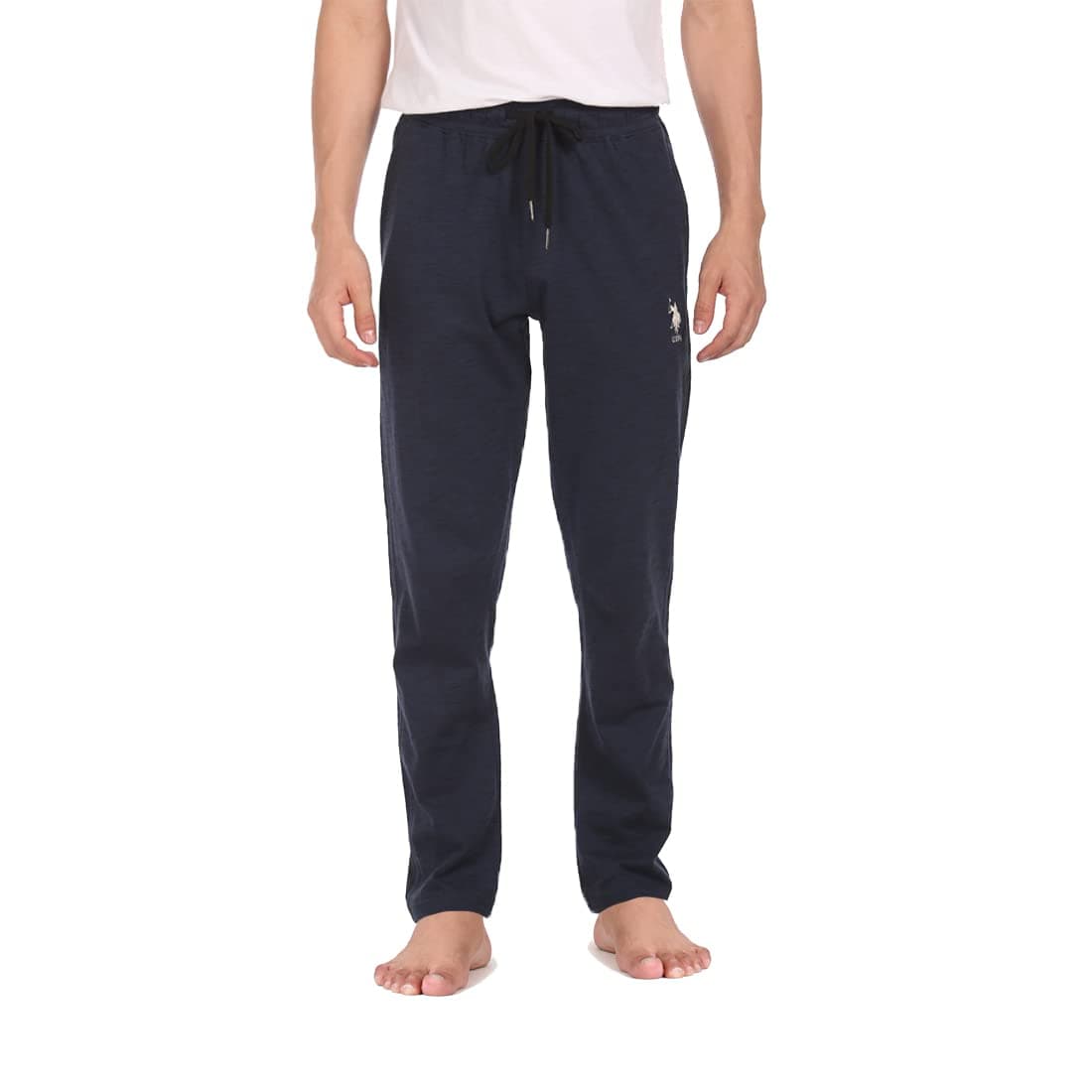 U.S. POLO ASSN.Men's Comfort Fit Mid Rise Cotton Polyester I672 Lounge Track Pants (Pack of 1)