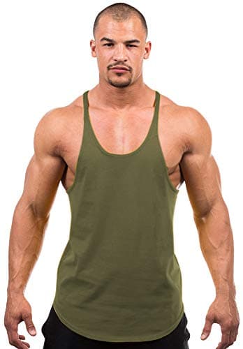Iwearit Stringer Tank-Top (Green-XL) Made in USA
