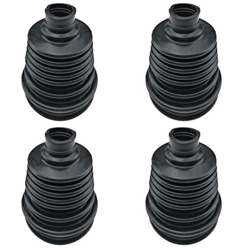 I33T Universal Flexible Silicone Constant Velocity CV Joint Boot Rubber 5 inch(125mm) Height (Pack of 4 Pieces, Black)