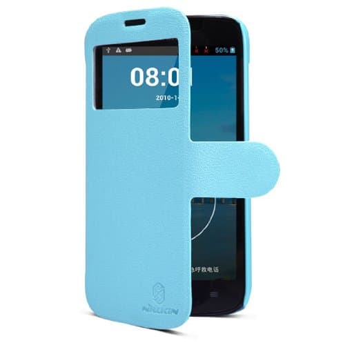 Blue Case Cover + Screen Protector For Huawei Y600 Nillkin NK60108