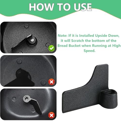 Bread Maker Paddle Compatible with Panasonic BreadMaker, Non-Stick Teflon Coated Kneading Bread Maker Parts, Breadmaker Spares Mixing Paddles Replacement Bread Machine Accessories for Home Kitchen