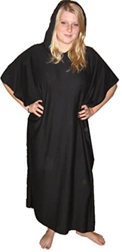 Cotton Microfiber Towel Changing Poncho Robe with Hood | After Swimming Hoodies and Wetsuit Surf Cover