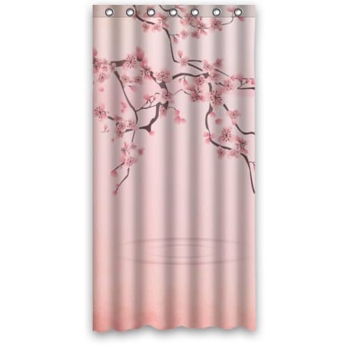 beautiful Cherry blossom tree,Japan Cherry blossom art 100% Polyester Shower Curtain (36" wide x 72" long)