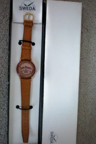 Jack Daniels Old No. 7 Wrist Watch ... Brown Leather ... New In Box