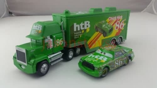 Pixar Cars Toys Diecast NO.86 Chick Hicks & Mack Truck Metal 1:55 Scale