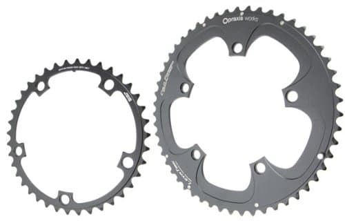 Praxis Works Clover Road 10sp ring set, 130BCD 39/53T- black