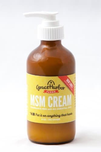 GRACE HARBOR FARMS 8 Oz Fragrance Free Msm Cream Bottle, 8 OZ