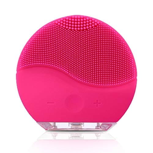 Facial Cleansing Brush,Waterproof & Silicon Facial Cleaner,Electric Masager Cleansing System for Deep Cleansing Care,Face Massage Brush and USB Charging Cables (Red)