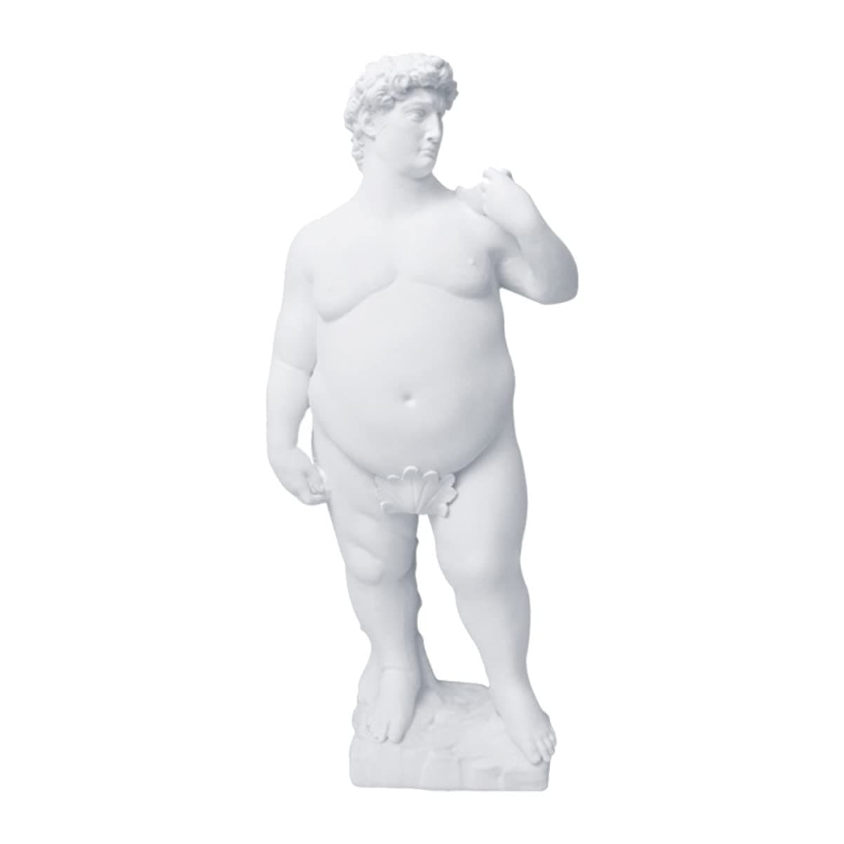 Toyvian1pc Fat David Statue Resin David Ornament David Figurine s David Statue Famous Sculpture Sketch Statue Greek Statue Head Fat David Sculpture White Bookshelf Desktop