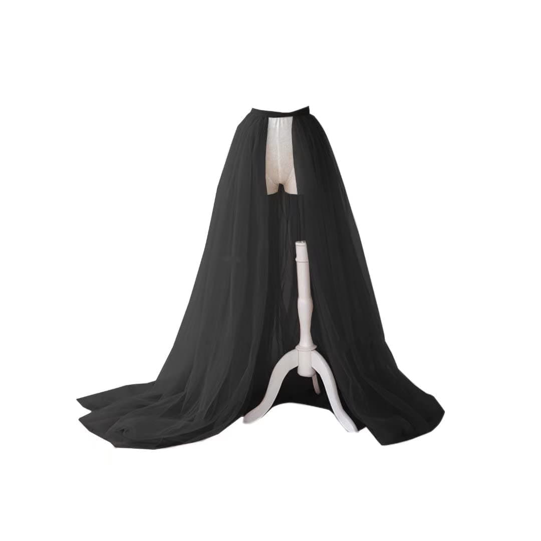 Detachable Wedding Train Only Length 66" Wedding Maxi Tulle Skirts Floor Length Overskirt for Bridal Party