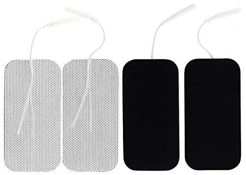 SyrtentyTENS Unit Replacement Pads - Pack of 4 Electrode Squares for Muscle Stimulation & Therapy - 2" x 4" Stimulator Pad Set
