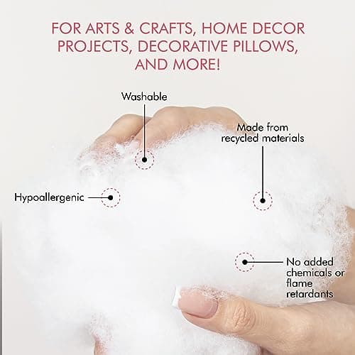 Fairfield Polyester Poly-Fill, White, 5 lb