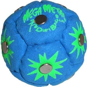 DIRTBAG Mega Metal Footbag, Handmade Footbags, Flying Clipper Original Design, Steel Pellet Blend, Bright Vivid Colors.
