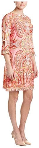 Sandra Darren Women's 1 Pc 3/4 Paisley Printed Ity Shft Dress
