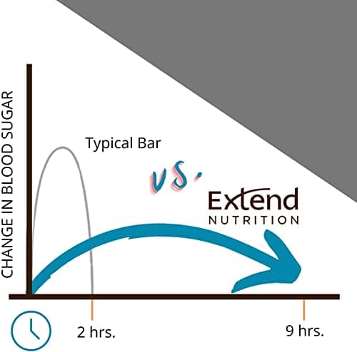 Extend Nutrition Sugar Free High Protein Bars, Perfect Diabetic Snacks for Adults and Kids, High Protein Bars for Hunger Control and Steady Energy, Low Carb, Keto Friendly, Peanut Butter, 15 Count