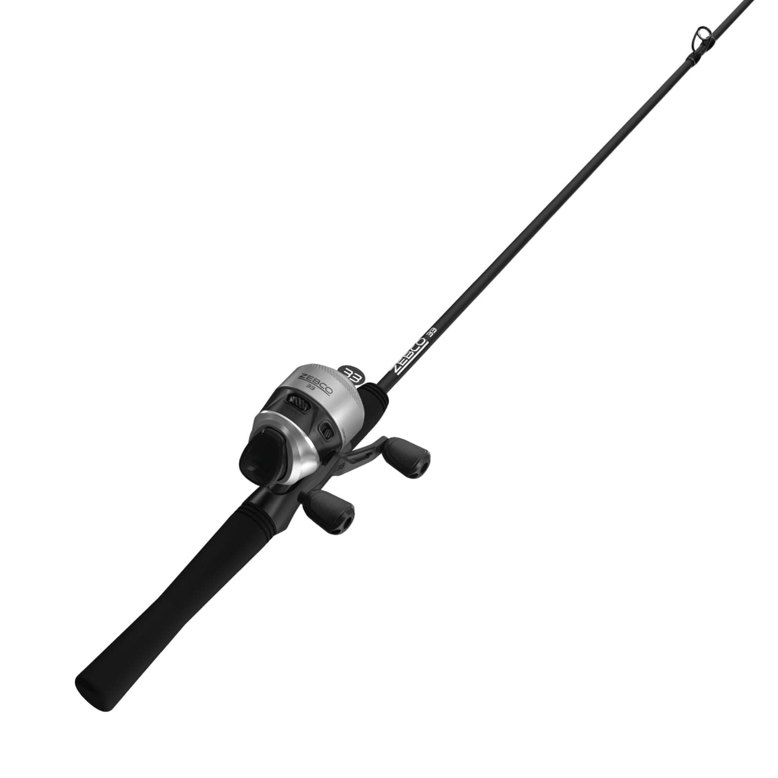 Zebco 33 Spincast Reel and 2-Piece Fishing Rod Combo, Comfortable EVA Handle, Quickset Anti-Reverse Fishing Reel with Bite Alert