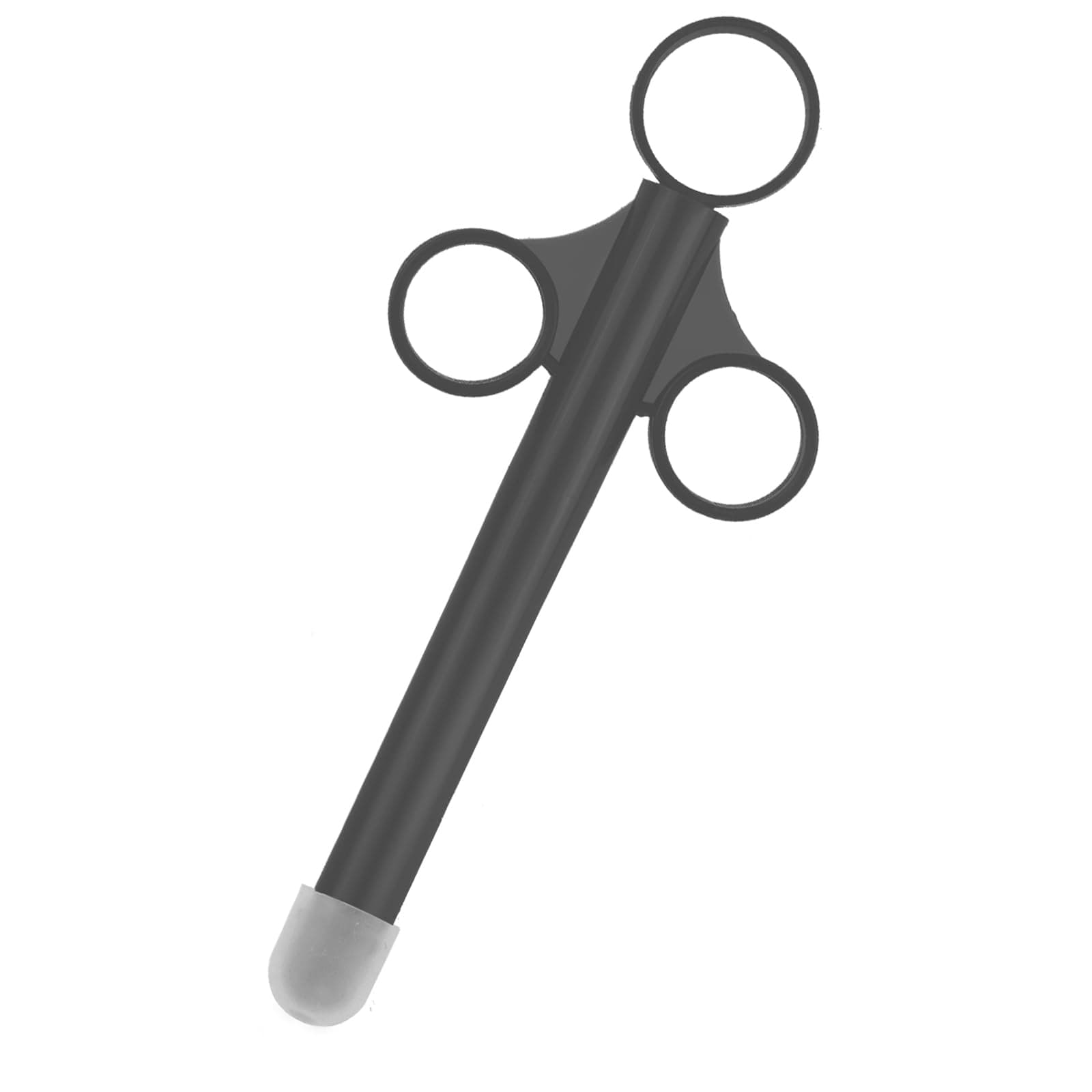 Lube Applicator Syringes, Lubricant Tube Shooter with Smooth Rounded Cap for Men, Women & Couples, Reusable, Easy Use & Clean [10ml Scales][Gray]